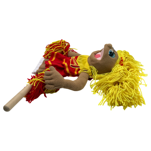 Melissa & Doug Cheerleader Puppet WITH Stick Wood Rod #2554 Megan Pompomovich - Picture 3 of 9